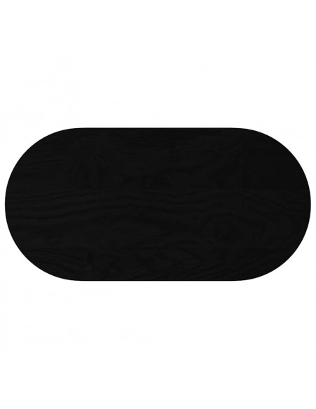 Piano Tavolo Marrone Scuro 80x40x4 cm in Rovere Massello Ovale