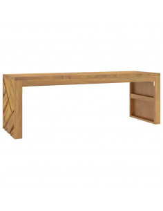 Tavolino da Salotto 110x35x38 cm in Legno Massello di Teak 2