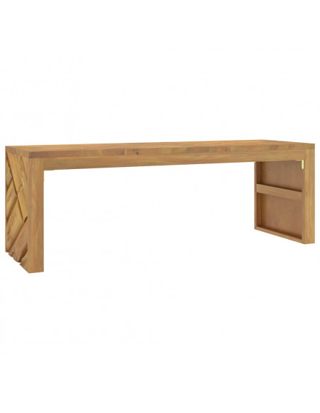 Tavolino da Salotto 110x35x38 cm in Legno Massello di Teak