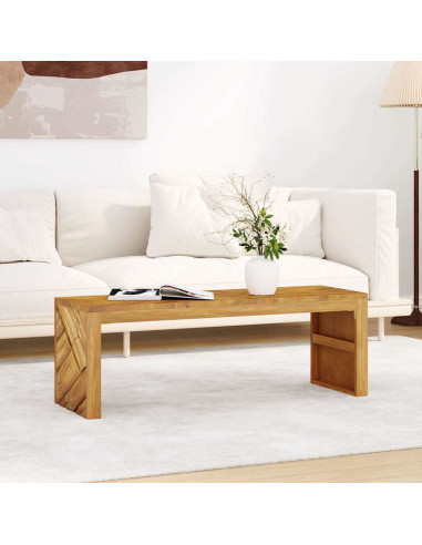 Tavolino da Salotto 110x35x38 cm in Legno Massello di Teak