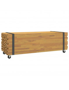 Tavolino da Salotto 110x45x35 cm in Legno Massello di Teak 2