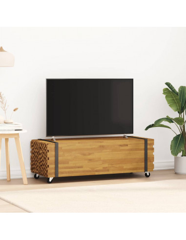 Tavolino da Salotto 110x45x35 cm in Legno Massello di Teak