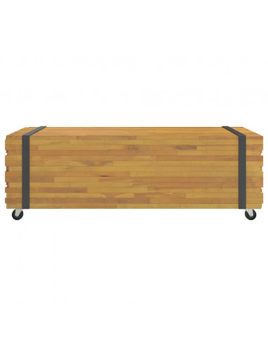 Tavolino da Salotto 110x45x35 cm in Legno Massello di Teak