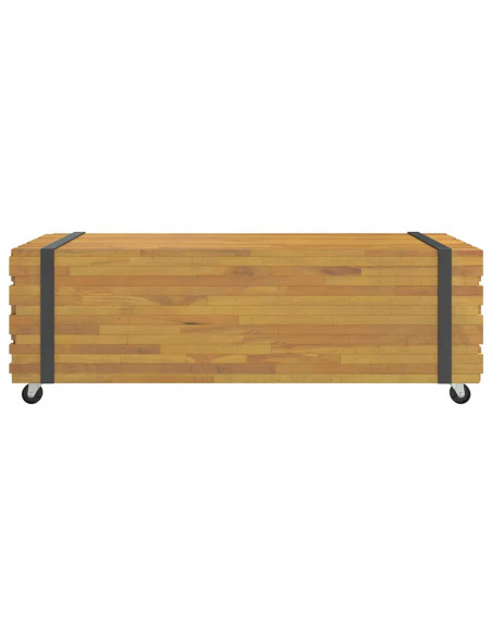 Tavolino da Salotto 110x45x35 cm in Legno Massello di Teak