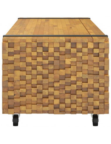 Tavolino da Salotto 110x45x35 cm in Legno Massello di Teak