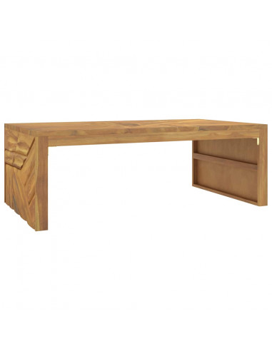 Tavolino da Salotto 110x60x38 cm in Legno Massello di Teak