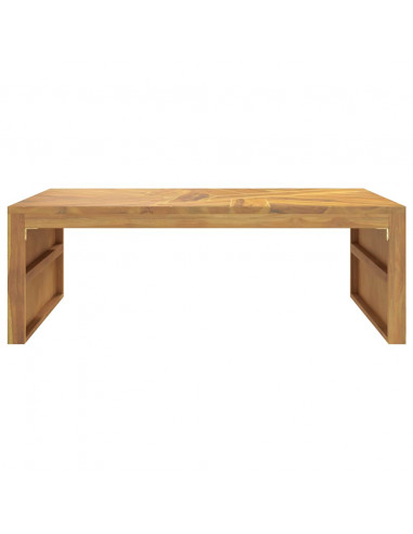 Tavolino da Salotto 110x60x38 cm in Legno Massello di Teak