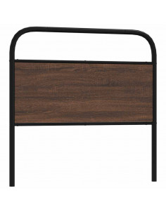 Testiera Rovere Marrone 107 cm in Acciaio e Truciolato 2