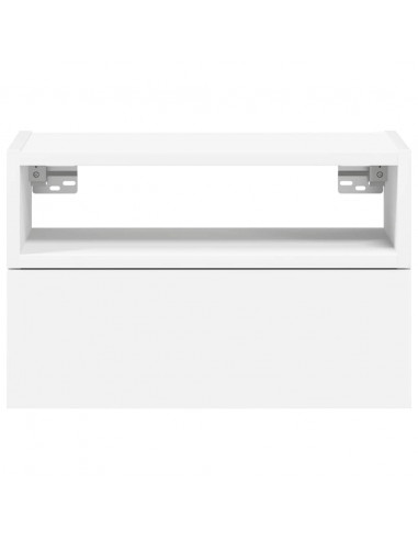 Comodini a Muro 2 pz Bianchi 45x26x28,5 cm