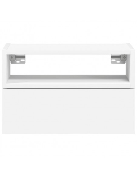 Comodini a Muro 2 pz Bianchi 45x26x28,5 cm