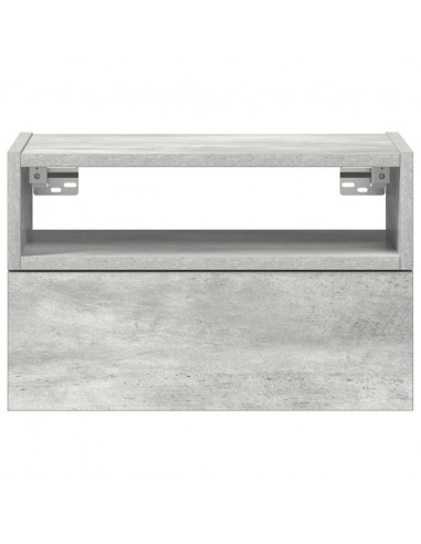 Comodini a Muro 2 pz Grigio Cemento 45x26x28,5 cm