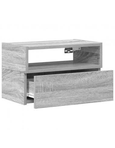 Comodini a Muro 2 pz Grigio Sonoma 45x26x28,5 cm