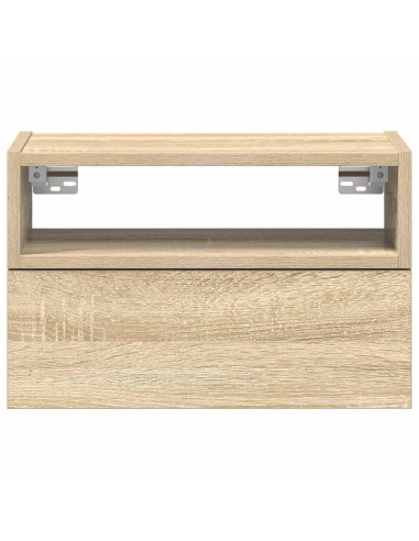 Comodini a Muro 2 pz Rovere Sonoma 45x26x28,5 cm
