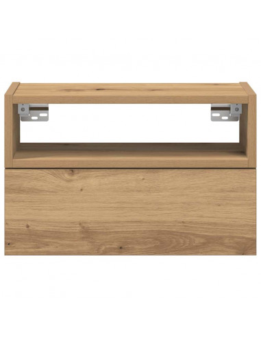 Comodino a Muro Rovere Artigianale 45x26x28,5 cm