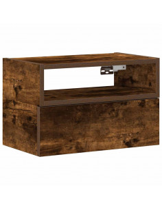 Comodino a Muro Rovere Fumo 45x26x28,5 cm 2