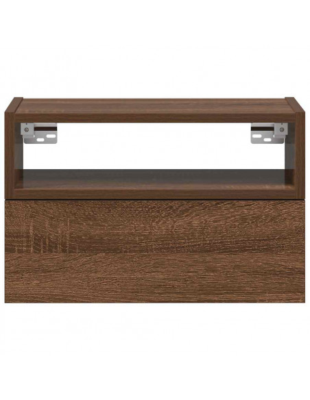 Comodino a Muro Rovere Marrone 45x26x28,5 cm