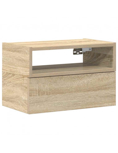 Comodino a Muro Rovere Sonoma 45x26x28,5 cm