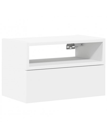 Comodino a Parete Bianco 45x26x28,5 cm