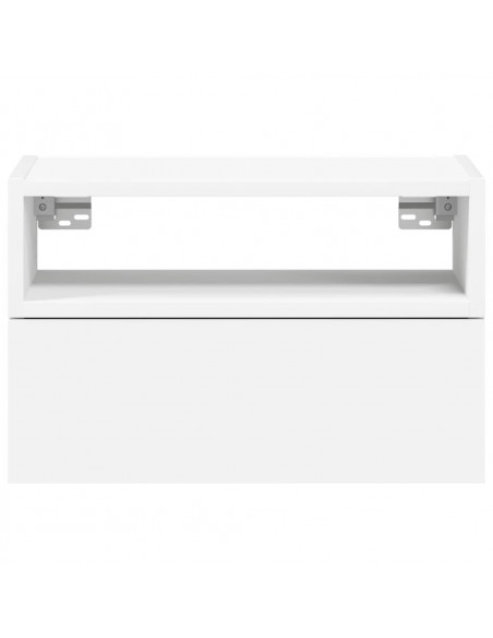 Comodino a Parete Bianco 45x26x28,5 cm