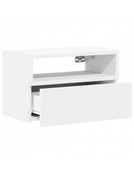 Comodino a Parete Bianco 45x26x28,5 cm