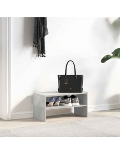 Scarpiera Impilabile Grigio Cemento 60x30x30,5 cm 2