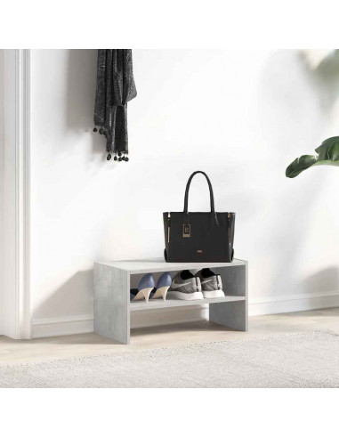 Scarpiera Impilabile Grigio Cemento 60x30x30,5 cm