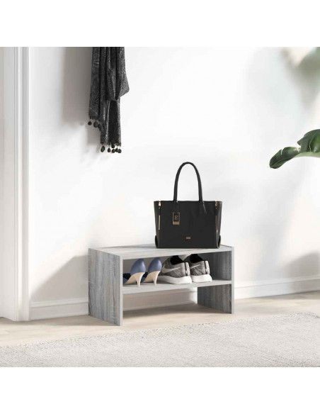 Scarpiera Impilabile Grigio Sonoma 60x30x30,5 cm