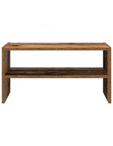 Scarpiera Impilabile Legno Antico 60x30x30,5 cm