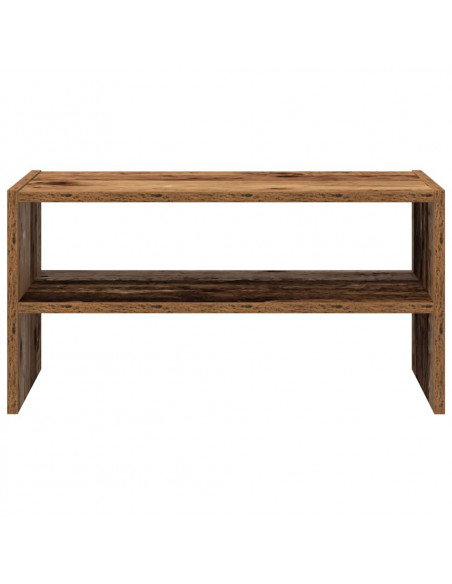 Scarpiera Impilabile Legno Antico 60x30x30,5 cm