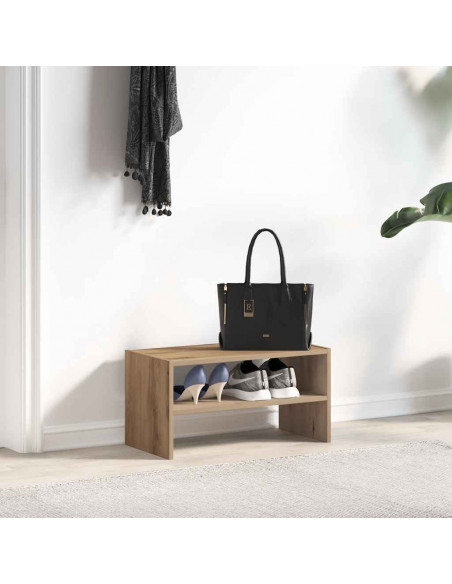 Scarpiera Impilabile Rovere Artigianale 60x30x30,5 cm