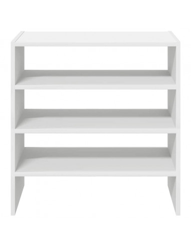 Scarpiere 2 pz Impilabili Bianche 60x30x30,5 cm