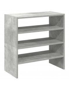 Scarpiere 2 pz Impilabili Grigio Cemento 60x30x30,5 cm 2