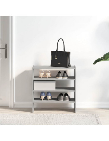 Scarpiere 2 pz Impilabili Grigio Cemento 60x30x30,5 cm