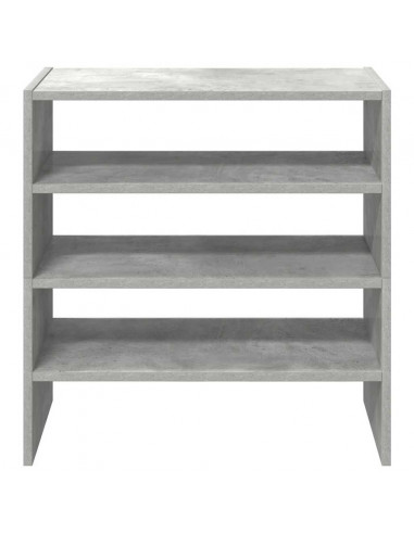 Scarpiere 2 pz Impilabili Grigio Cemento 60x30x30,5 cm