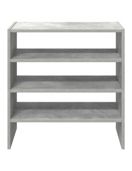 Scarpiere 2 pz Impilabili Grigio Cemento 60x30x30,5 cm