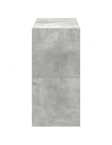 Scarpiere 2 pz Impilabili Grigio Cemento 60x30x30,5 cm
