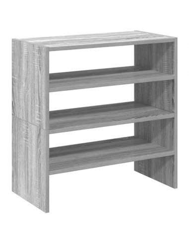 Scarpiere 2 pz Impilabili Grigio Sonoma 60x30x30,5 cm