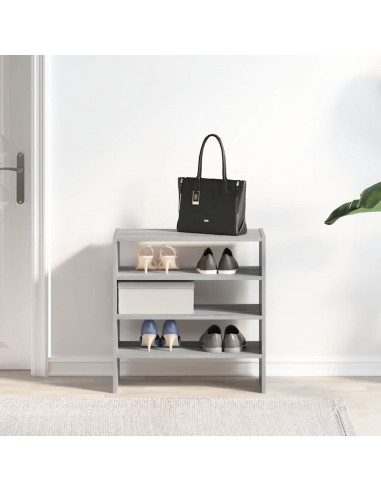 Scarpiere 2 pz Impilabili Grigio Sonoma 60x30x30,5 cm