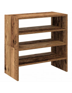 Scarpiere 2 pz Impilabili Legno Antico 60x30x30,5 cm 2