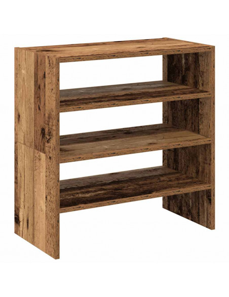 Scarpiere 2 pz Impilabili Legno Antico 60x30x30,5 cm