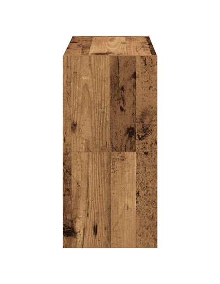 Scarpiere 2 pz Impilabili Legno Antico 60x30x30,5 cm
