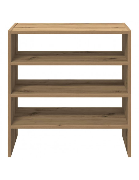 Scarpiere 2 pz Impilabili Rovere Artigianale 60x30x30,5 cm