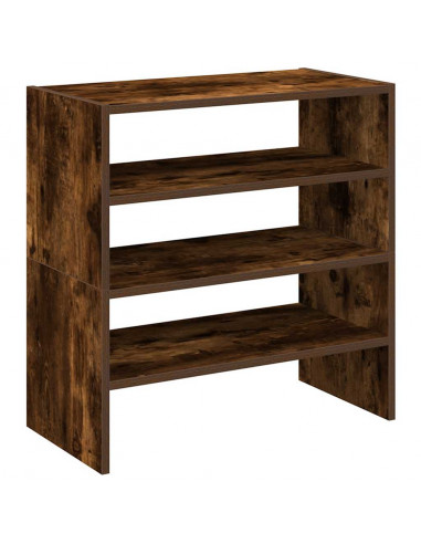 Scarpiere 2 pz Impilabili Rovere Fumo 60x30x30,5 cm