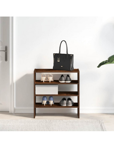 Scarpiere 2 pz Impilabili Rovere Fumo 60x30x30,5 cm