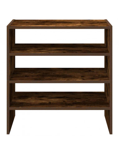 Scarpiere 2 pz Impilabili Rovere Fumo 60x30x30,5 cm