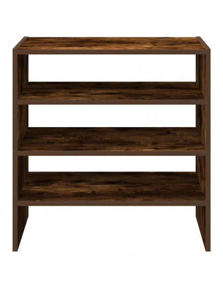 Scarpiere 2 pz Impilabili Rovere Fumo 60x30x30,5 cm