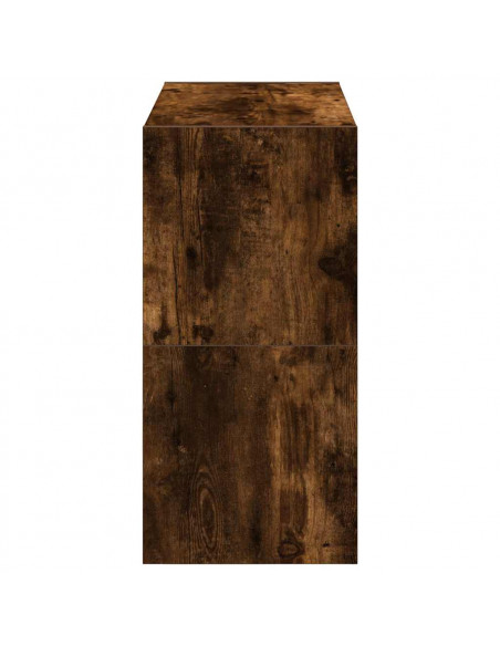 Scarpiere 2 pz Impilabili Rovere Fumo 60x30x30,5 cm