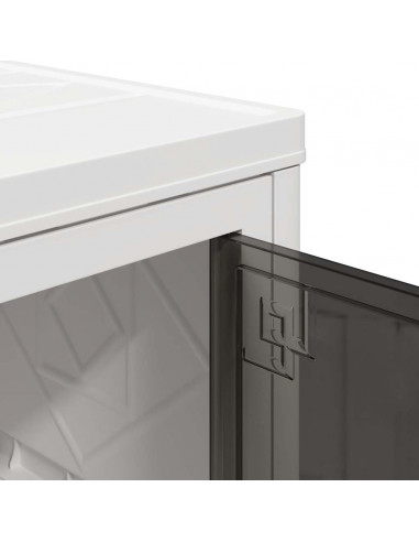 Scatola Portaoggetti con Ruote 2 Livelli 28 L 48,5x29,5x59,5 cm