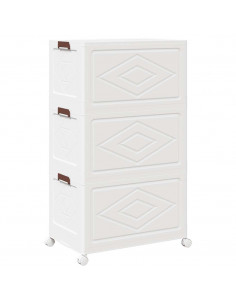 Scatola Portaoggetti con Ruote 3 Livelli 75 L 69x39,5x110,5 cm 2