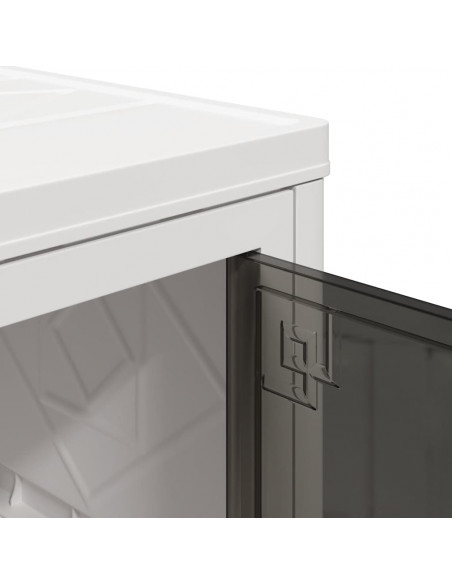 Scatola Portaoggetti con Ruote 4 Livelli 75 L 65x40x145 cm